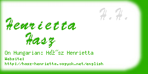 henrietta hasz business card